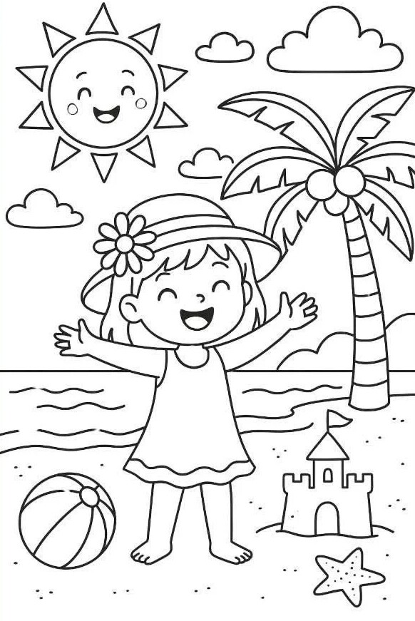 Adorable Summer Activities Brought to Life in Kids’ Coloring Pages