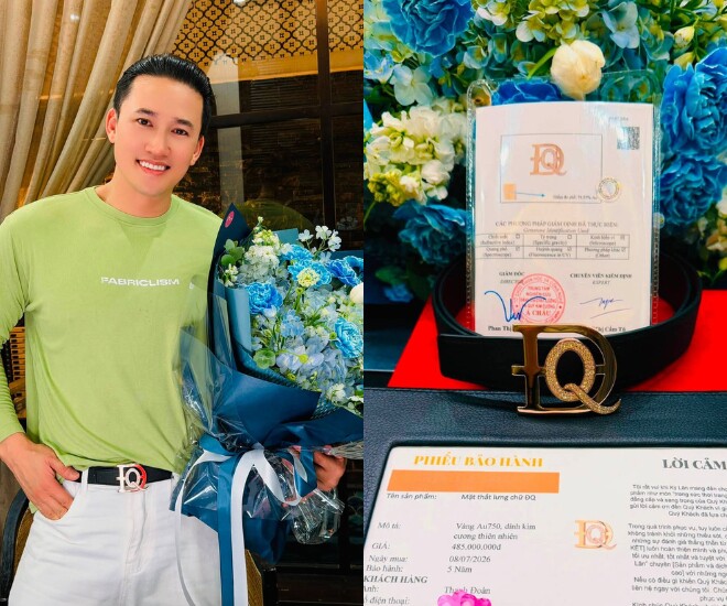 “Thanh Đoàn Spends Nearly Half a Billion Dong on Gold and Diamonds as a Gift for Ha Tri Quang, Recalling the Journey to Thailand to Welcome Their Two Children”